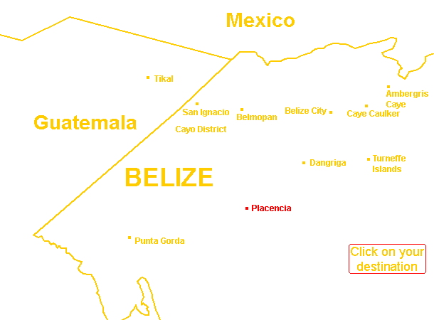 Map Of Placencia Belize   Mapplacencia3 